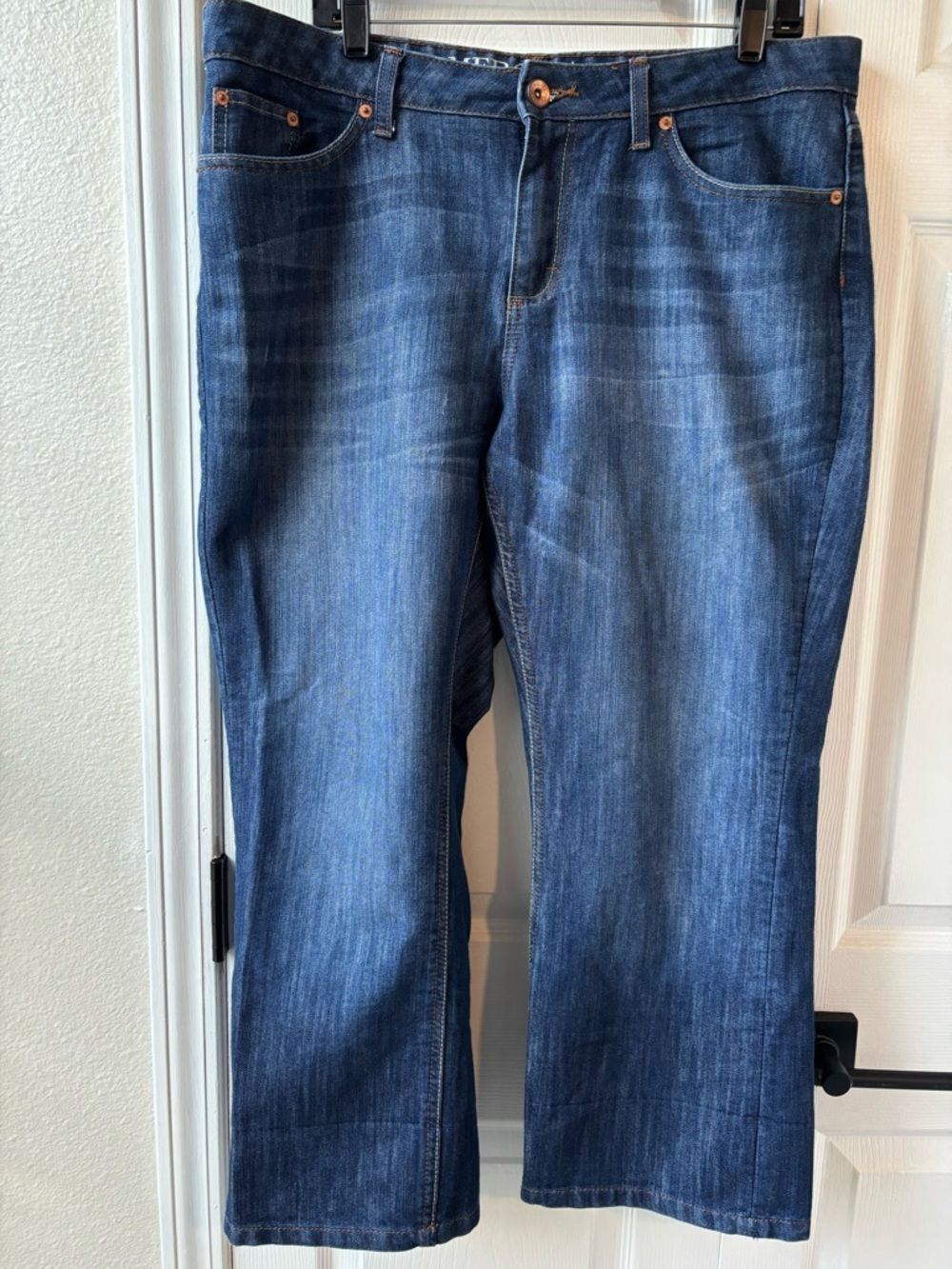 Size 16R Fit 1 Merona Jean Dark Flared Crop Jean - Picture 2 of 8